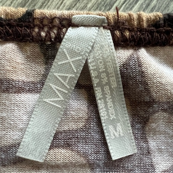 Max Rave Neutral Brown Ruffle Neck Braided Tie Bubble Halter Top. Size M - Picture 5 of 8